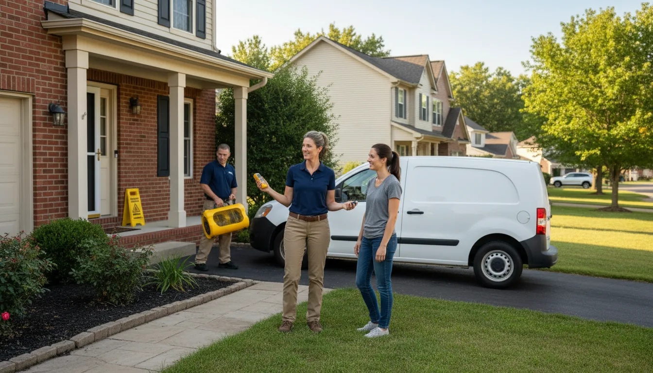 Residential water damage restoration in Leckrone, PA